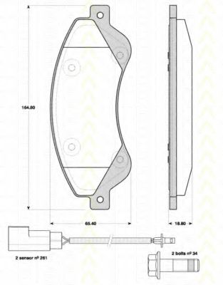set placute frana,frana disc