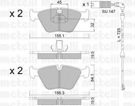set placute frana,frana disc