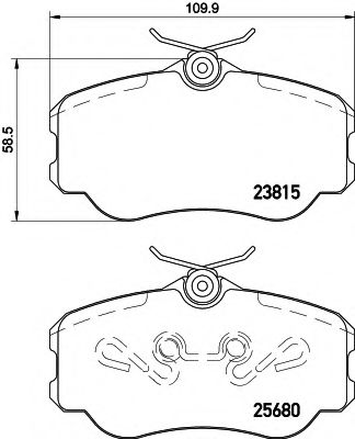 set placute frana,frana disc