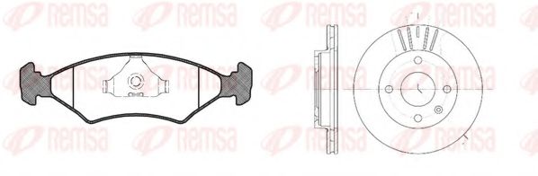 Set frana, frana disc