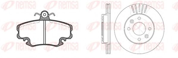 Set frana, frana disc