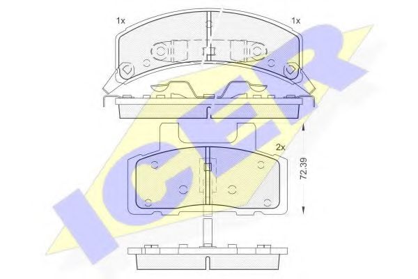 set placute frana,frana disc