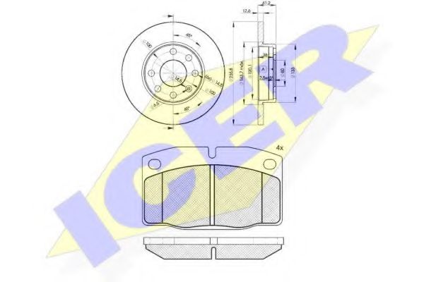 Set frana, frana disc