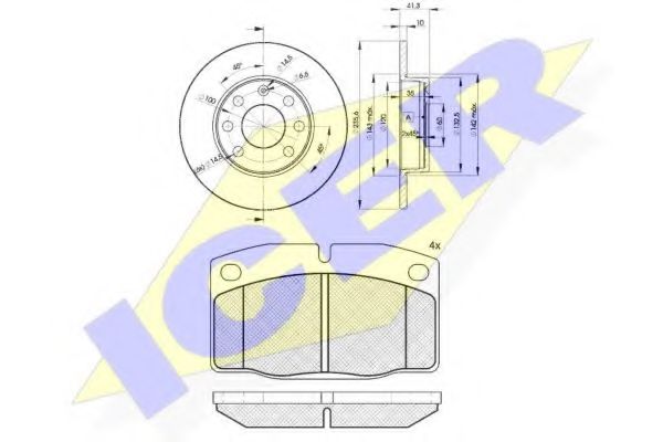 Set frana, frana disc