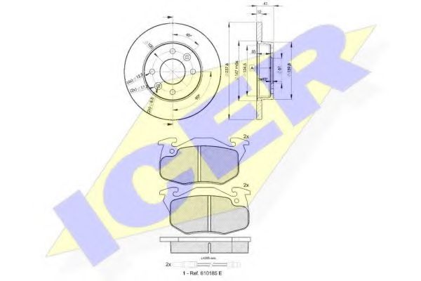 Set frana, frana disc