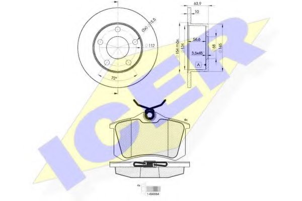Set frana, frana disc