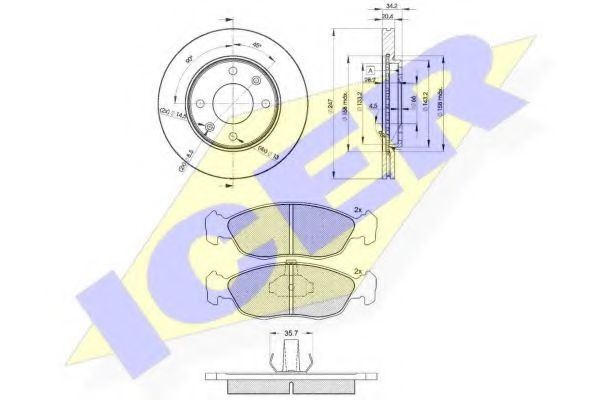 Set frana, frana disc