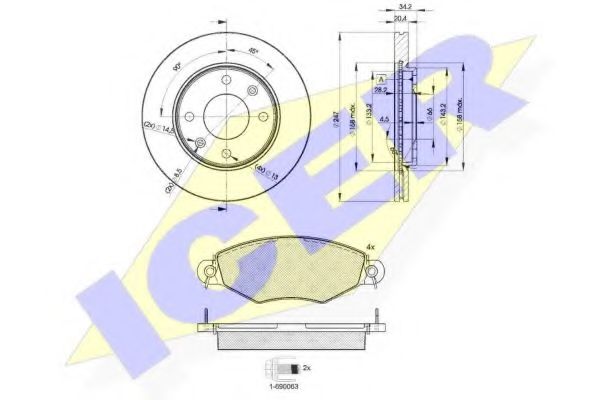 Set frana, frana disc