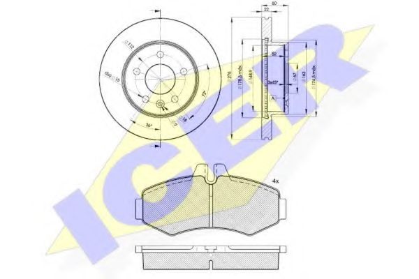 Set frana, frana disc