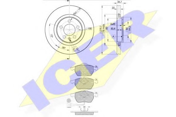 Set frana, frana disc