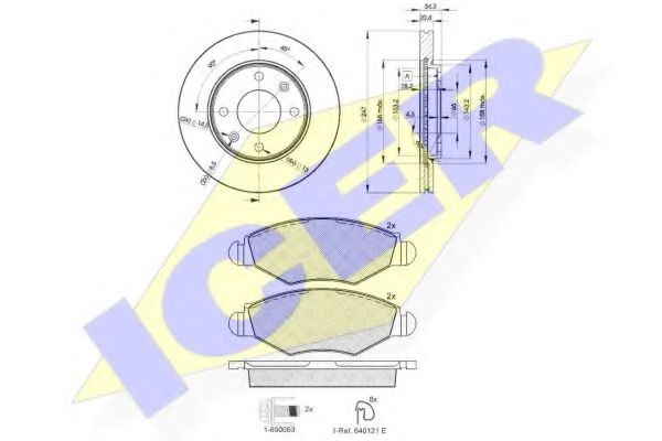 Set frana, frana disc