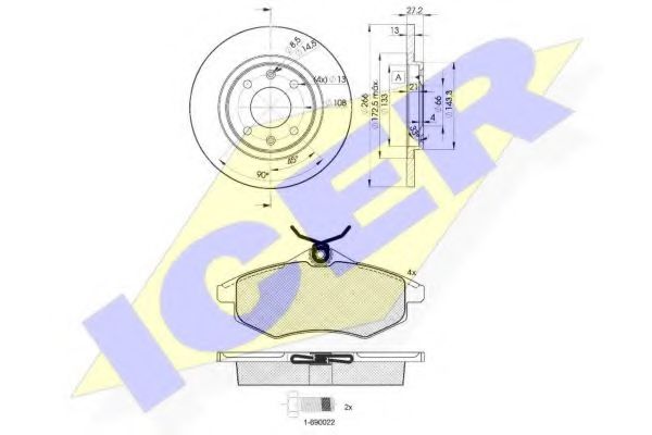 Set frana, frana disc