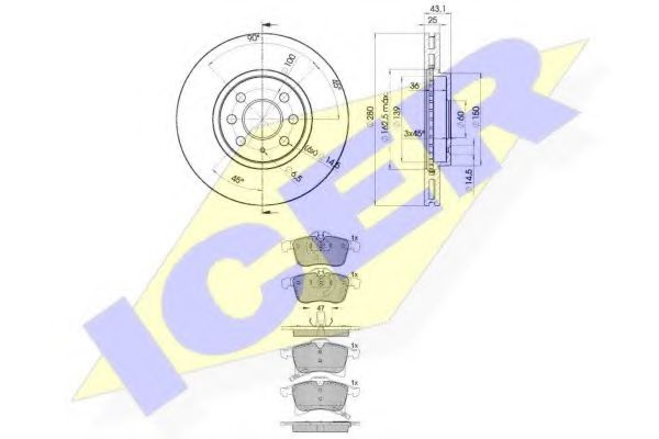 Set frana, frana disc