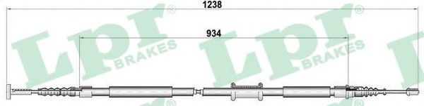 Cablu, frana de parcare