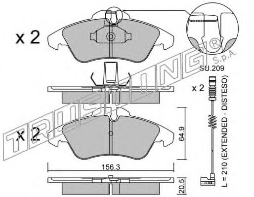 set placute frana,frana disc