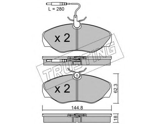 set placute frana,frana disc