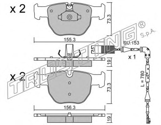 set placute frana,frana disc