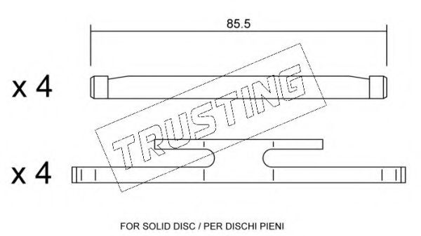 Set accesorii, placute frana