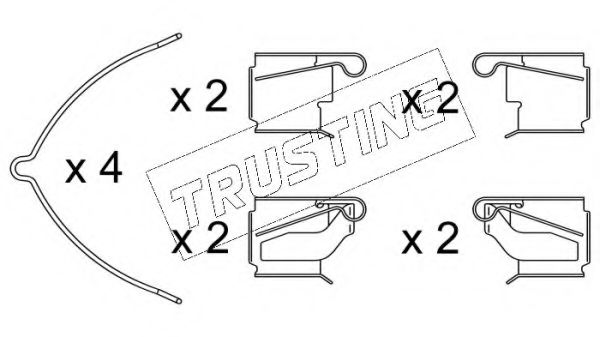 Set accesorii, placute frana