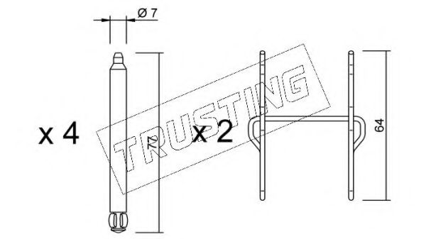 Set accesorii, placute frana