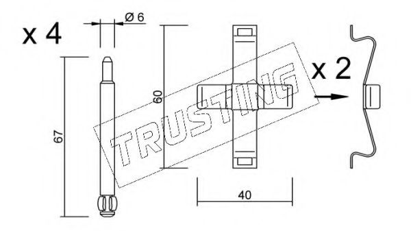 Set accesorii, placute frana