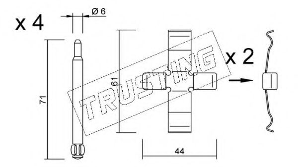 Set accesorii, placute frana