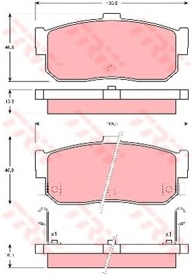 set placute frana,frana disc