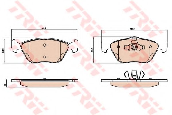 set placute frana,frana disc