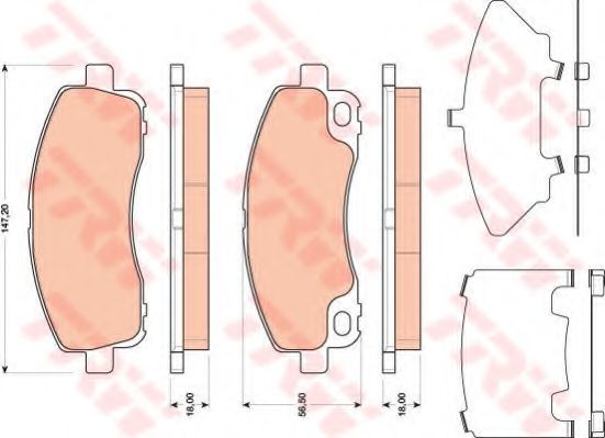 set placute frana,frana disc