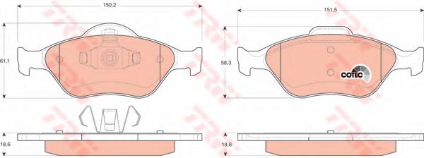 Set frana, frana disc