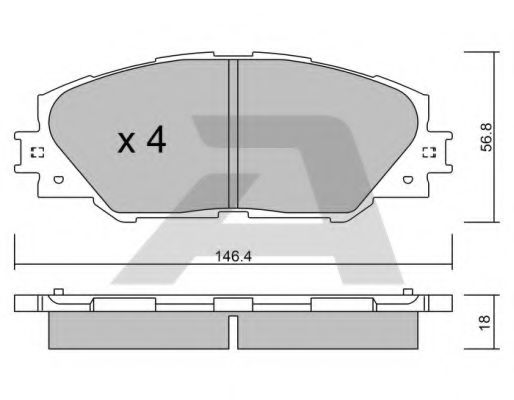 set placute frana,frana disc