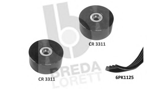 Set curea transmisie cu caneluri