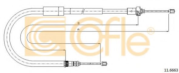 Cablu, frana de parcare