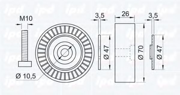 Rola ghidare/conducere, curea transmisie