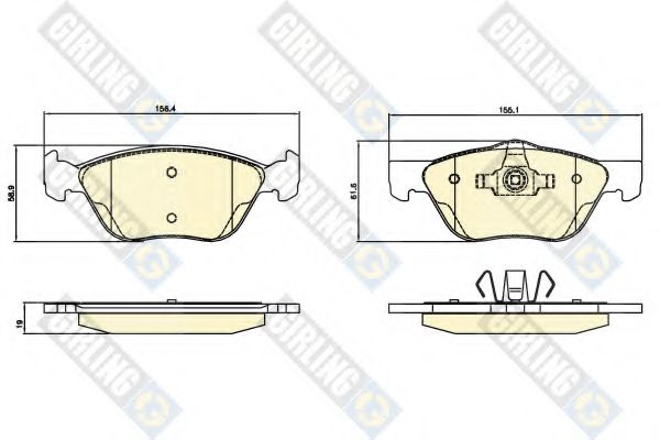 set placute frana,frana disc