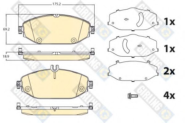 set placute frana,frana disc