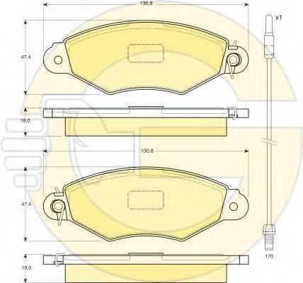 Set frana, frana disc