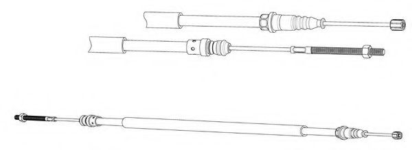 Cablu, frana de parcare