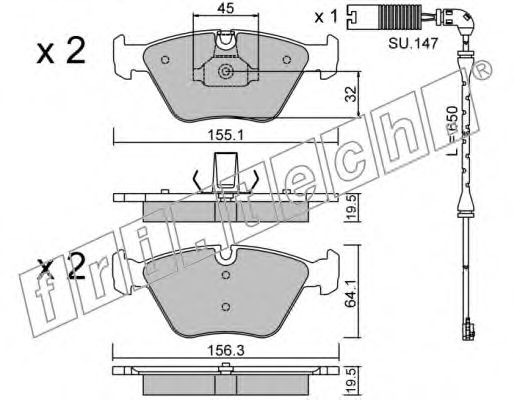 set placute frana,frana disc