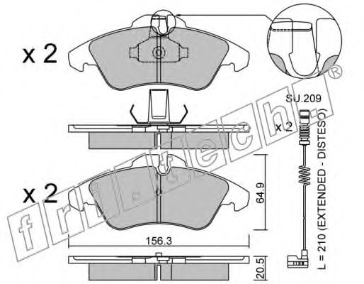 set placute frana,frana disc
