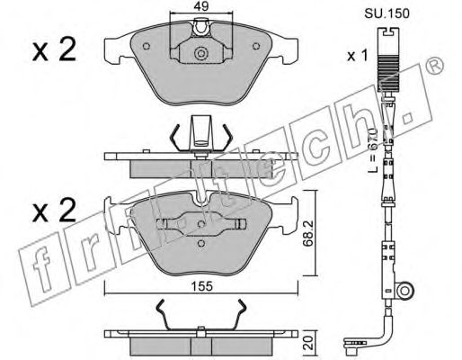 set placute frana,frana disc