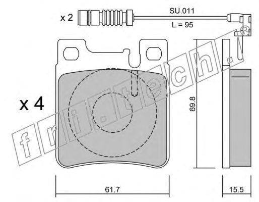 set placute frana,frana disc