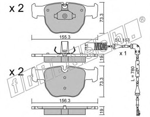 set placute frana,frana disc