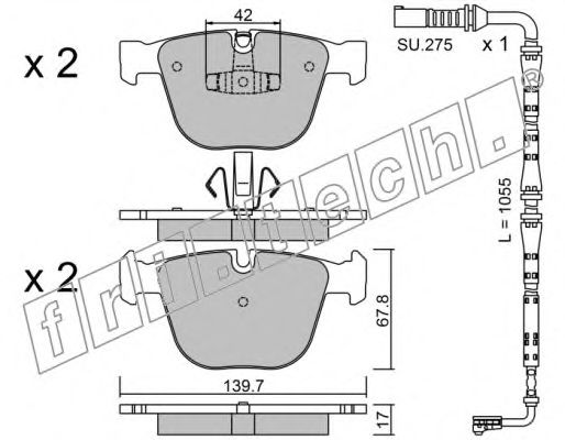 set placute frana,frana disc