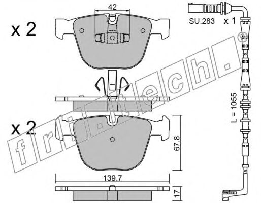 set placute frana,frana disc