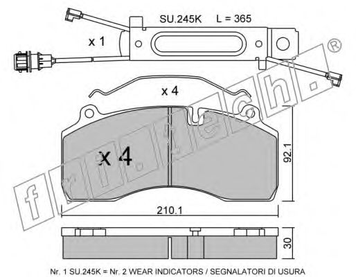 set placute frana,frana disc