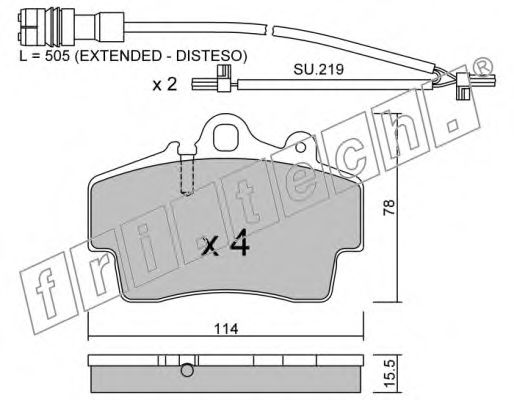 set placute frana,frana disc