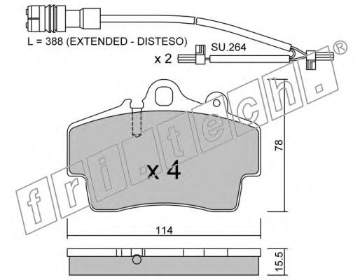 set placute frana,frana disc
