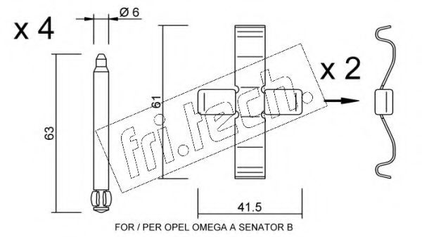 Set accesorii, placute frana