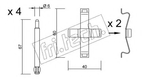 Set accesorii, placute frana